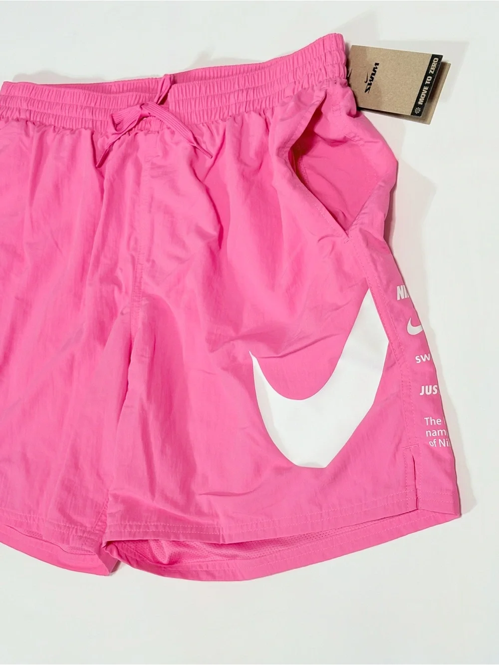 Nike Men's Hot Pink Swim Trunks with White Swoosh volley short board shorts